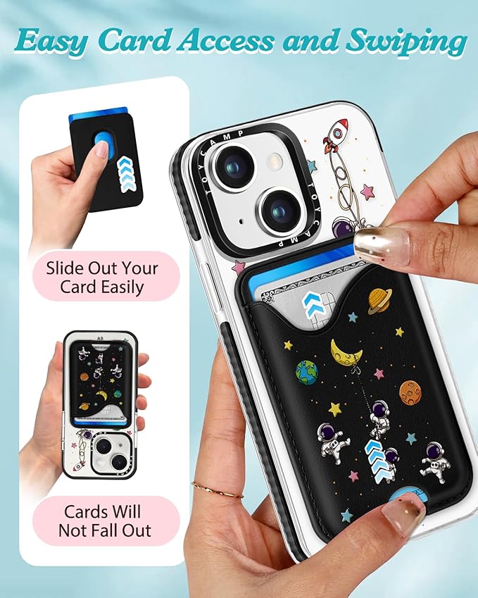 Toycamp for iPhone 14 Case, for iPhone 13 Case - Compatible with Magsafe Credit Card Holder Wallet Magnetic Cute Women Teen Girls Kawaii Girly Unique Man Boys Design Phone Cover for iPhone 14/13