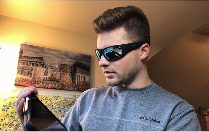 OhO Smart Glasses,Polarized Sunglasses with Bluetooth Speaker,Athletic/Outdoor UV Protection and Voice Control,Unisex