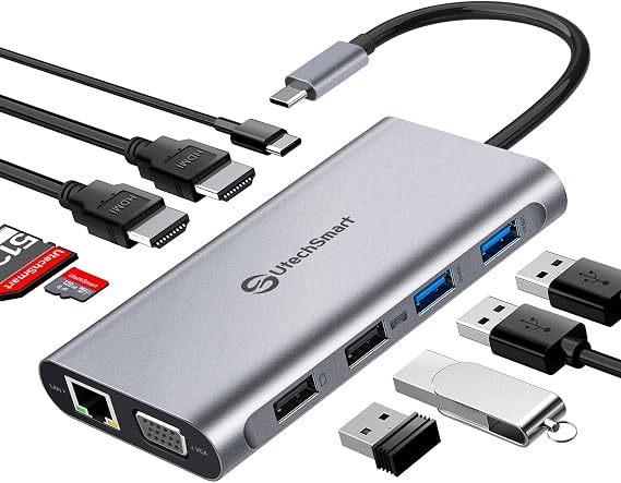 UtechSmart USB C Docking Station, Dual Monitor, Laptop Docking Station - Image 7