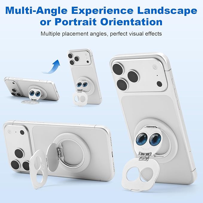 Magnetic Phone Ring for MagSafe Grip with 360° Rotation & Strong Magnet Phone Ring Holder Grip– Universal Compatible with iPhone 17/16/15/14/13 Pro Max Mag Safe Accessories Android