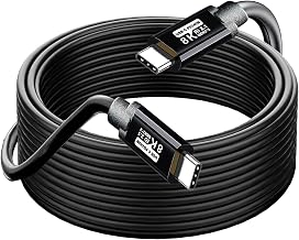 USB TYPE C to C Cable 30FT, 8K60HZ GEN2x2(Data usb2.0),TYPE C Video Output From USB3.2/ USB4.0 (NOT 100% Fast Charging) & Sync for Xreal MacBook Pro iPad Pro iPhone 15 Pro Galaxy S22 Portable Monitor - Image 1