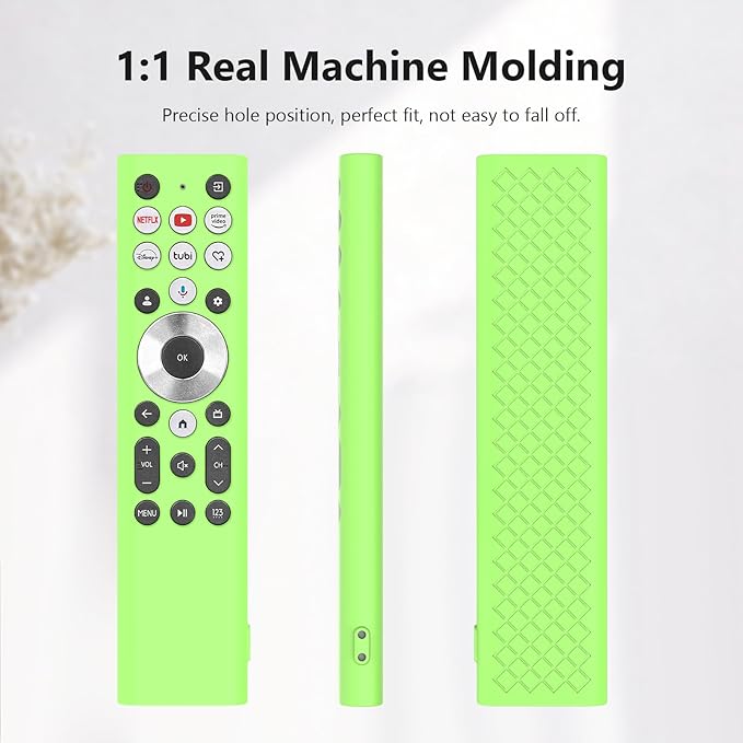 LEFXMOPHY Glow Cover for ERF6A80 ERF6G80H ERF6F80H Voice Remote for Hisense U6 U7 U8 U9 Series 4K Smart TV 2024 Green Silicone Case - Lime Green