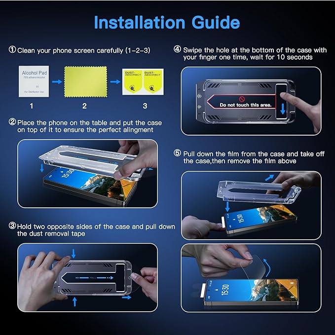 Uyiton for Samsung Galaxy S25 Ultra Screen Protector -[Anti-Blue Light] [Easy to Install] Shatterproof Full Coverage [Case Friendly] 9H Tempered Glass Screen Protector, 2 Pack [video game]