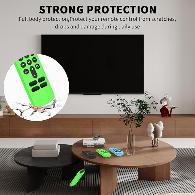 3 Pack Silicone Remote Cover for Alexa Voice Remote,Remote Case for Fire TV Remote with Lanyard,Anti Slip Scratch Shockproof Remote Protective Cover Compatible with Fire TV Stick HD 4K (new) (2nd Gen)