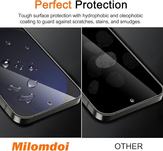 Milomdoi 3 Pack Screen Protector for Samsung Galaxy S24 FE with 3 Pack Camera Lens Protector,Tempered Glass Accessories, [Support Fingerprint Unlock]