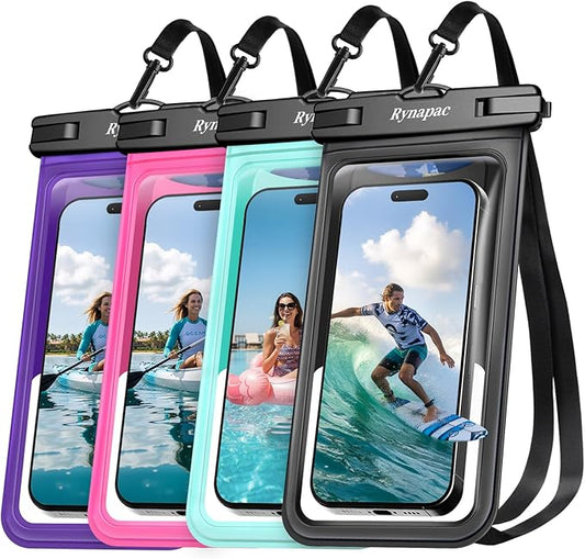 Waterproof Phone Pouch - 2 Pack, IPX8 Waterproof Phone Case with Lanyard for iPhone 17 16 15 Pro Max, Cell Phone Dry Bag for Beach Vacation Travel Cruise Essentials, Touch Screen, Up to 8.5"