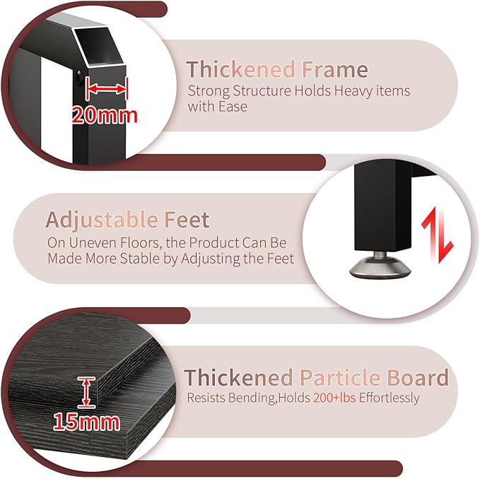 Mini Fridge Stand with Power Outlet and Led Light,Microwave Stand with Storage,Mini Fridge Cabinet with Wine Rack,Bar Cabinet with Fridge Suitable for Kitchen,Dining Room,Living Room,Black