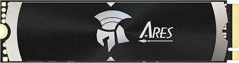 DATO Gen4 SSD with Heatsink 1TB NVMe PCIe 4.0 M.2 2280 Up to 7200/6850MB/s High Performance SSD for Gaming Creation – Ares Dark Sword Lite