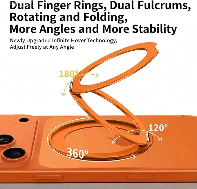 Generic Magnetic Phone Holder, Compatible with MagSafe Compatible Phone Stand, 360° Rotation Finger Ring Kickstand with Two-Sided Magnet for iPhone 17 Pro Max 16 15 14 13 12 MagSafe Accessories