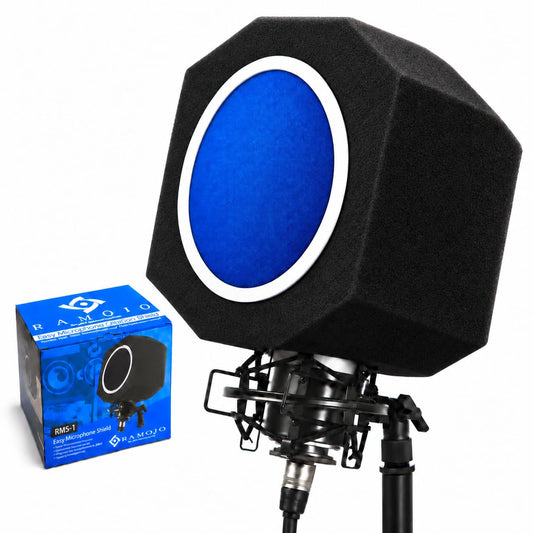 Microphone Isolation Shield with High-Density Foam for Podcast & Recording