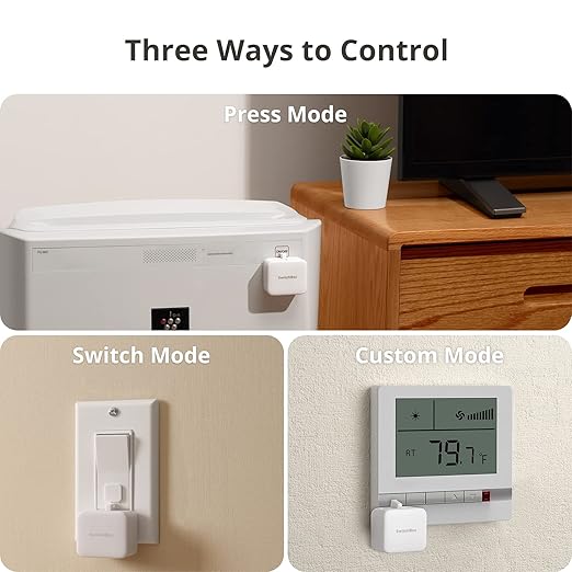 SwitchBot Smart Switch Button Pusher(3Pack) with Hub Mini with Remote, Wireless App & Timer Control, Compatible with Alexa, Google Home, IFTTT, Easy to Use, Smart Light Control Set