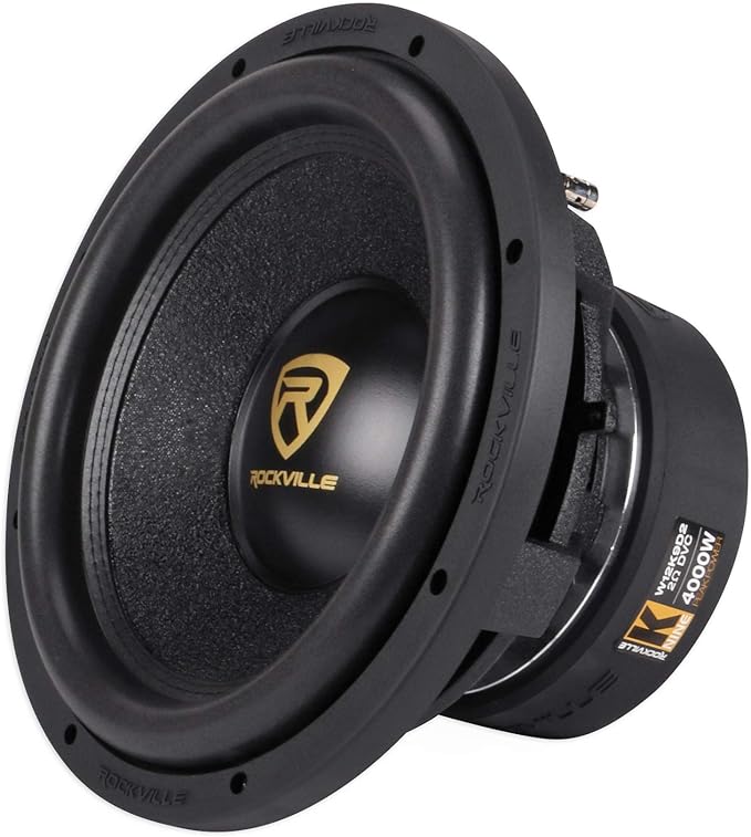Rockville W12K9D2 K9 V3 12" Car Subwoofer, 4000W Peak/1000W RMS, DVC 2-Ohm, Ultra-Stiff Cone, 28mm Xmax, Chrome Terminals, for Car Audio Systems