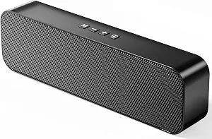 Computer Speakers for Desktop PC,Rechargeable Bluetooth Speaker,Small Computer Soundbar with Stereo & Bass,3.5mm Aux-in,TF Port,Loud Volume for Web Conferences,Teacher,Music (Black)