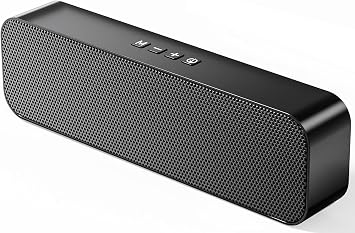 Computer Speakers for Desktop PC,Rechargeable Bluetooth Speaker,Small Computer Soundbar with Stereo & Bass,3.5mm Aux-in,TF Port,Loud Volume for Web Conferences,Teacher,Music (Black)