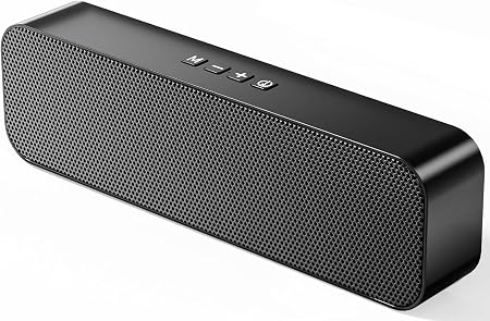 Computer Speakers for Desktop PC,Rechargeable Bluetooth Speaker,Small Computer Soundbar with Stereo & Bass,3.5mm Aux-in,TF Port,Loud Volume for Web Conferences,Teacher,Music (Black)