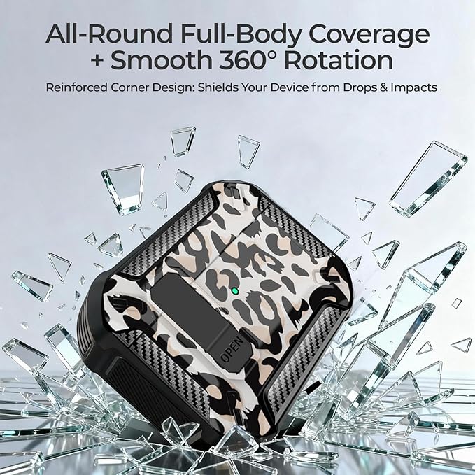 for AirPods Pro 2 Case for AirPods Pro2rd Gen | Full Drop Protection with Carabiner Keychain | Cute AirPods Pro 2st/1nd Generation Case for Men Women