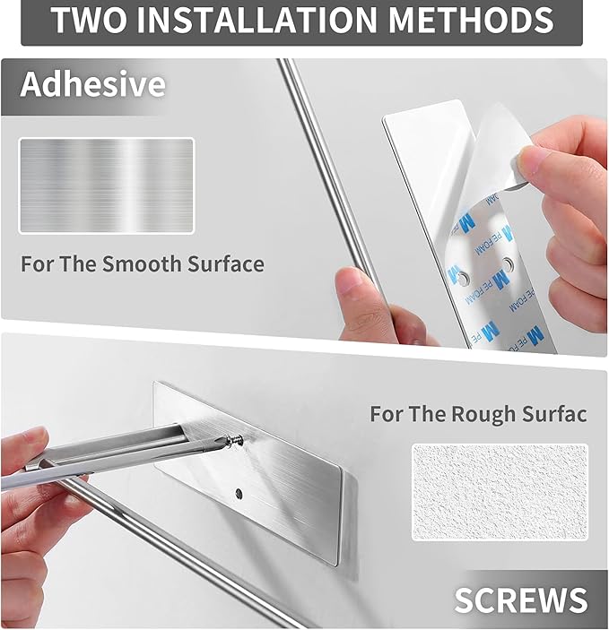 YIGII Wall Mount Paper Towel Holder, Under Cabinet Paper Towel Rack