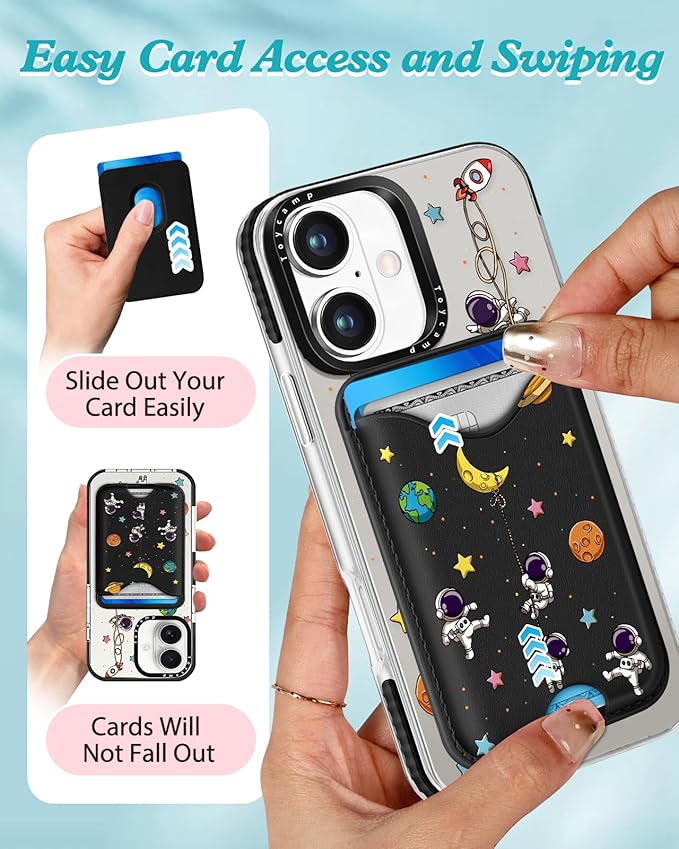 Toycamp for iPhone 17 Case - Compatible with Magsafe Credit Card Holder Wallet Magnetic Cute Women Teen Girls Kawaii Girly Unique Man Boys Design Phone Cover for Apple 17 Air