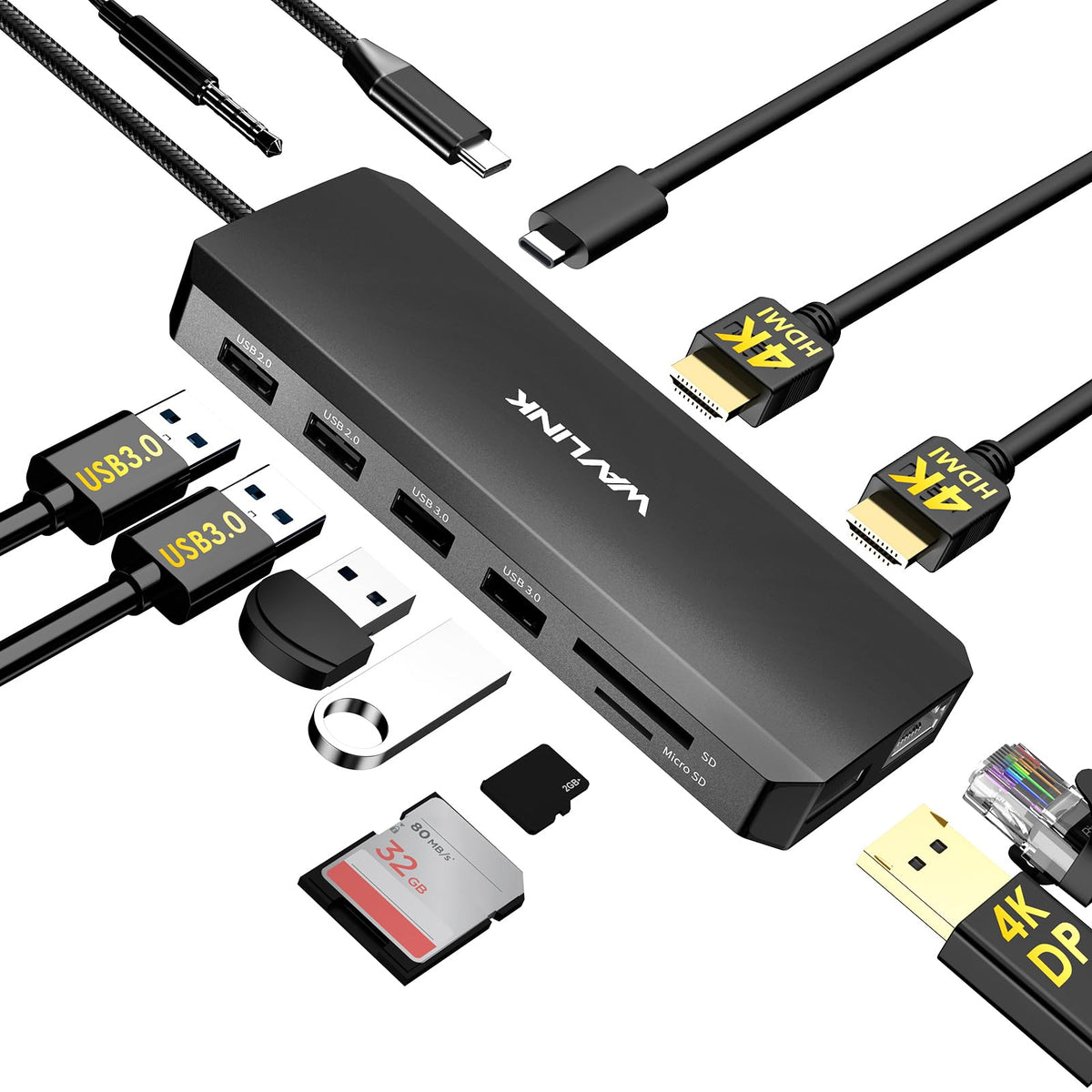 WAVLINK Laptop Docking Station Dual Monitor/Triple D | Computer Access - Image 1
