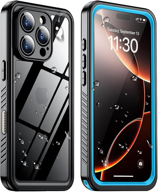2025 New Designed for iPhone 16 Pro Max Case Waterproof, [Built-in Screen Protector & Glass Camera Protector][Full Body Shockproof][IP68 Underwater][Dropproof] Phone Case for iPhone 16 Pro Max 6.9"