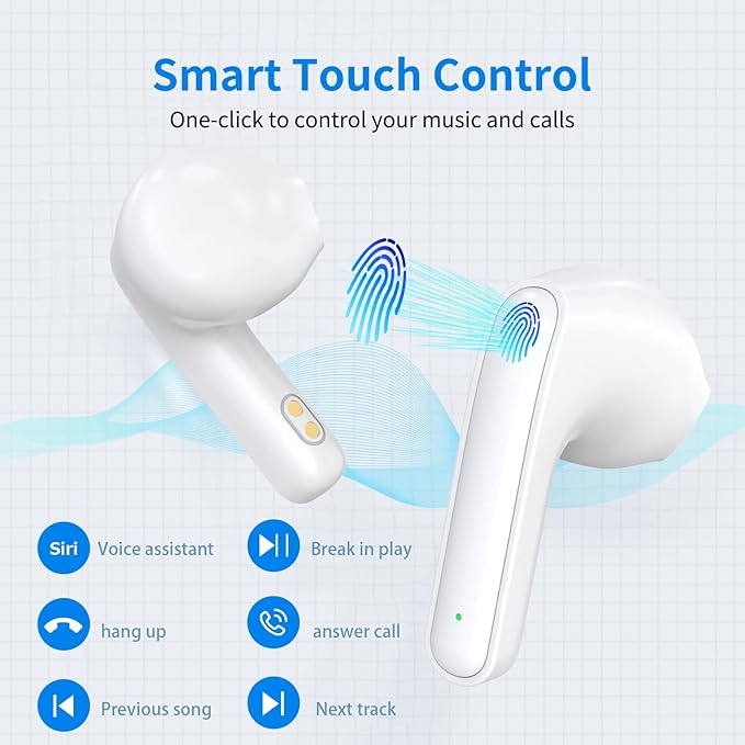 Kids Earbuds, Wireless Bluetooth Girls Boys Headphones with Microphones, 85dB Healthy Volume Control Protect Hearing, Lightweight, Waterproof, 30Hrs Playtime,Earphones for iPad Tablet Computers, Panda