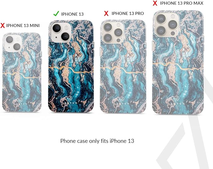 BURGA Phone Case for iPhone 13 - Cute, Trendy, Aesthetic, Pattern Phone Cover, Hard Shell Protection - fits Apple iPhone 13 Case for Women and Men