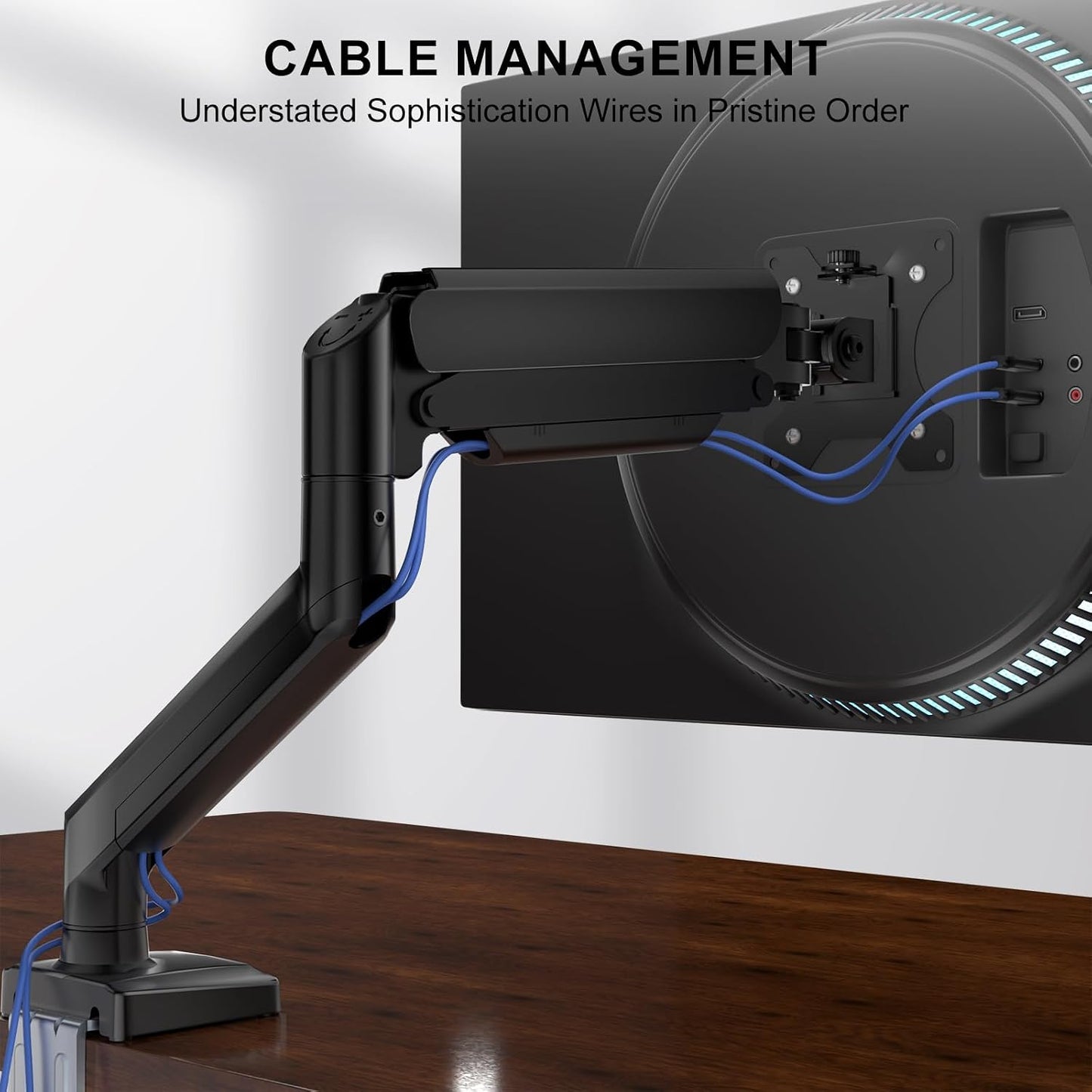 Single Monitor Arm — Full Motion, VESA 75/100mm, Up to 34"