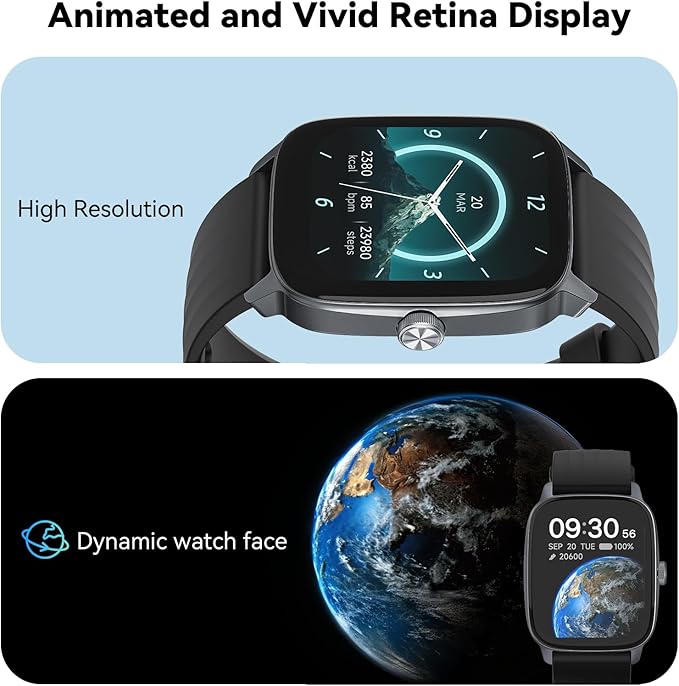 EURANS Smart Watch No App/Phone Required, Long Battery Life Fitness Tracker Watch,HD Screen, Waterproof Activity Tracker with Step Counter for Walking, Pedometer, Calories Tracker for Men Women