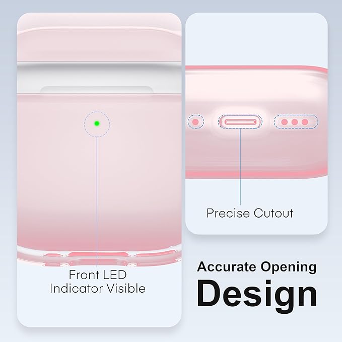 Valkit Compatible Airpods 4 Case Pink, Soft TPU AirPods 4th Generation Case Cover with Cleaner Kit, Shockproof Protective Case with Keychain for Apple AirPods 4 Gen Cases for Women Men - Clear Pink