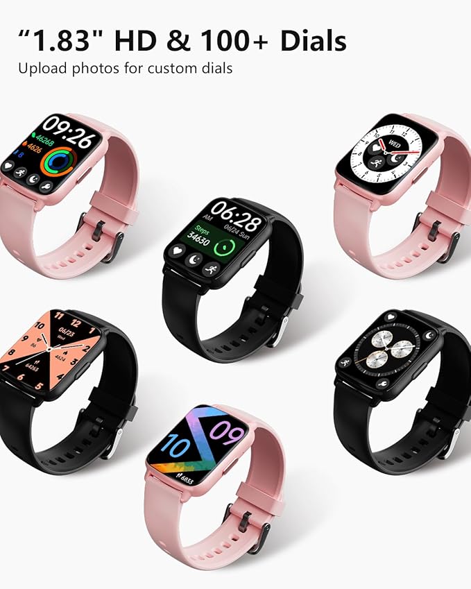 Smart Watches for Women Men with Call - Fitness Trackers with 24-Hour Heart Rate SpO2 Sleep Monitor iP68 Waterproof 100+ Sport Mode Watches for Women gift Compatible with iPhone Android Phones