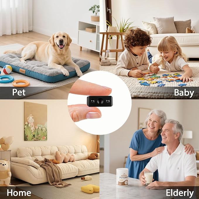 Upgraded Indoor Security Mini Camera,HD Nanny Cam for Home Security，WiFi Camera Wireless Surveillance, Motions Detection Auto Night Vision.for Home/Pet/Baby/Office withs App function Remote Viewing