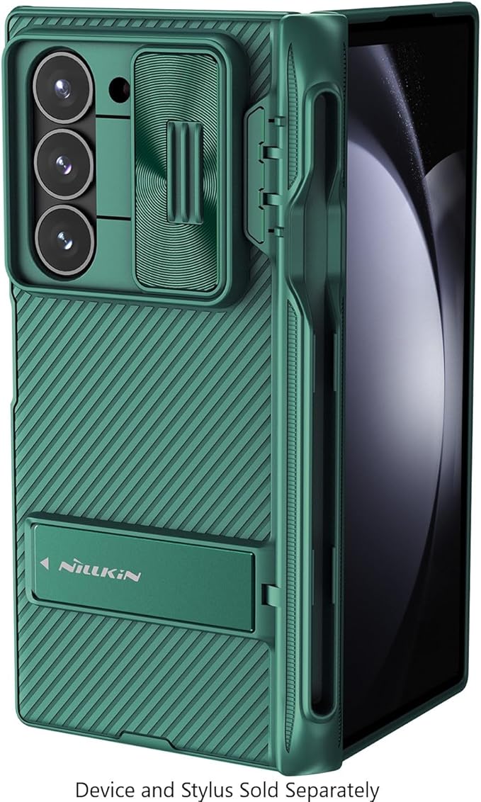 SaharaCase Raider Series Full-Body Case for Samsung Galaxy Z Fold6 - Anti-Slip Grip, Metal Camera Lens Frame, Four-Cornered Insulation Design, Wireless Charging Compatible (Cactus Green)