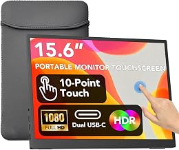 IBW 15.6" Portable Monitor Touchscreen, 1080P FHD IPS USB-C Travel Monitor