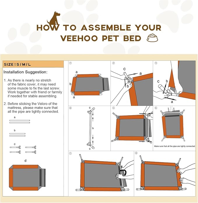 Veehoo Outdoor Elevated Dog Bed Large Sized Dogs, Extra Large Cooling Raised Dog Cots Beds Training Platform Off Ground Hammock with Breathable Mesh, No-Slip Feet, 45"x33", Black Silver
