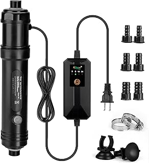 hygger 9W Aquarium U-V Light with Timer, 360° Protective Shield Clean Light for Crystal Clear Green Water, Submersible Fish Tank Cleaner for 60–100 Gallon Freshwater & Saltwater Aquariums - Image 1