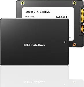 64GB SATA III SSD Internal Solid State Drive 2.5" Advanced 3D NAND Flash up to 280MB/s Hard Drive for PC Laptop