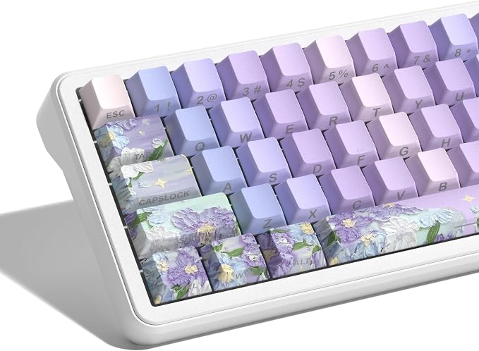 dagaladoo Purple Keyboard keycaps,Double Shot PBT keycaps