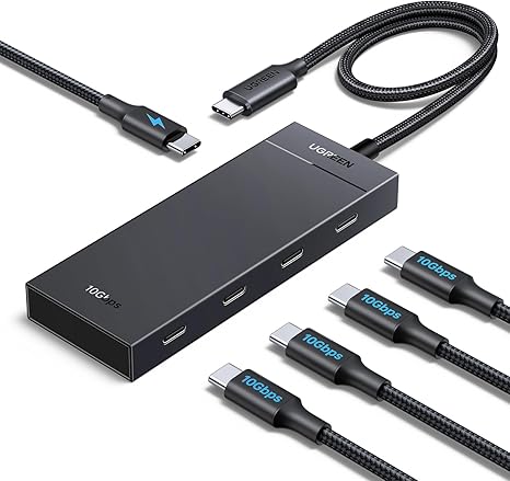 UGREEN USB C Hub 4 Ports, Multiple USB-C 3.2 Hub, 100W PD Port, Aluminum