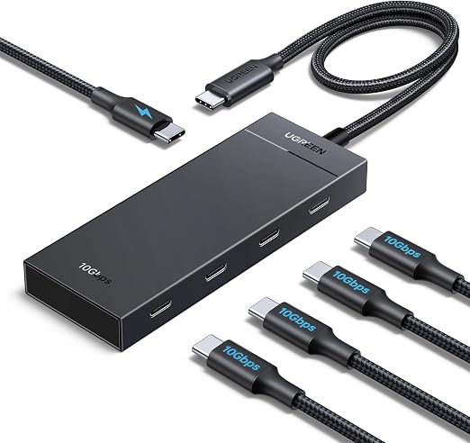 UGREEN USB C Hub 4 Ports, Multiple USB-C 3.2 Hub, 100W PD Port, Aluminum