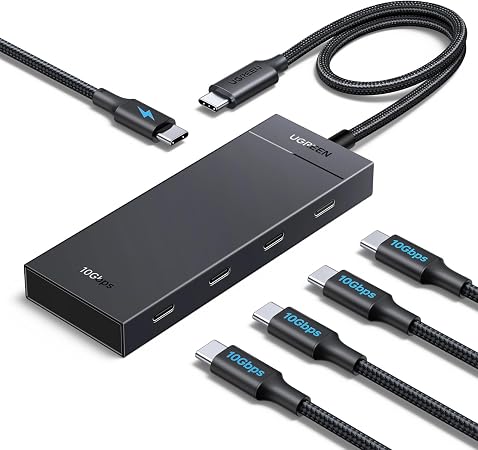UGREEN USB C Hub 4 Ports, Multiple USB-C 3.2 Hub, 100W PD Port, Aluminum