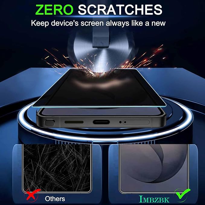 IMBZBK [Auto-Dust Removal] Privacy Screen Protector for Samsung Galaxy S26 Ultra [6.9 INCH] Anti Spy Private Accessories, Case Friendly, 3 Military Grade Tempered Glass 3 Camera Lens Protector