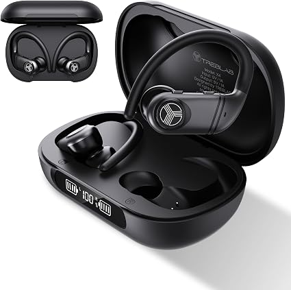 TREBLAB X4 Over the Ear Earbuds Wireless Bluetooth, 11H, IPX5