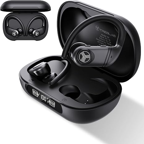 TREBLAB X4 Over the Ear Earbuds Wireless Bluetooth, 11H, IPX5