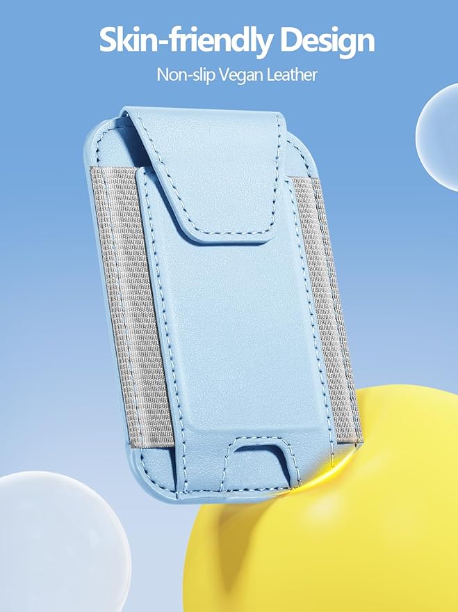 Miroddi for MagSafe Wallet with Privacy Flap, Strongest Magnetic Card Holder for iPhone 17, iPhone 16/15/14/13/12 Series, Leather Magnetic Phone Wallet, RFID Blocking, Fit 7 Cards, White Ice
