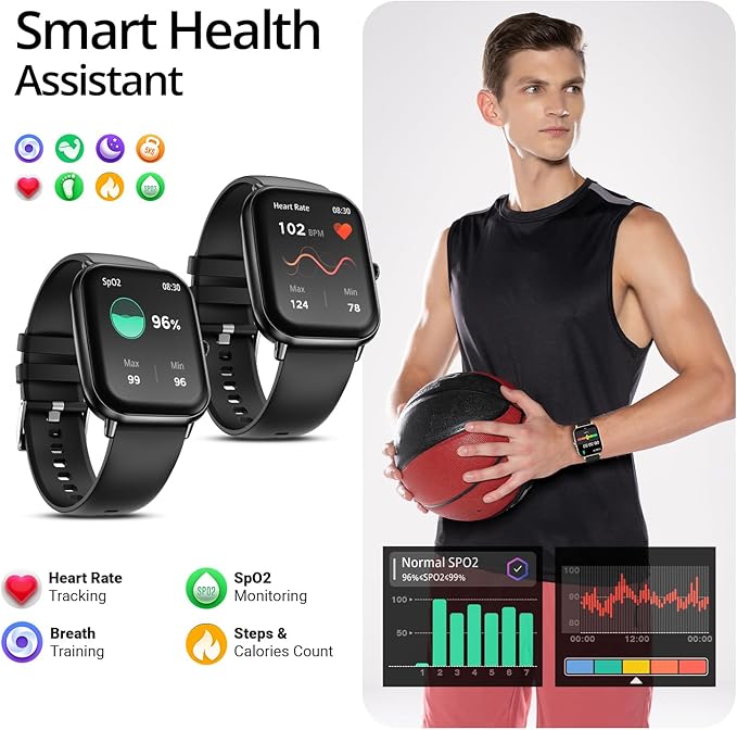 Fire-Boltt Ninja Call Pro Max 51.05mm (2.01 inch) Display Smart Watch, Bluetooth Calling, 120+ Sports Modes, Health Suite, Voice Assistance (Black)