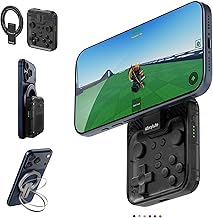 abxylute M4 Snap-On Mobile Gaming Controller for Android & iPhone, Switch 1&2, Portable Bluetooth Controller, Pocket-Sized Retro Arcade Phone Gamepad Kickstand, Dual Joystick Turbo Pro Gaming Magnetic (Black) - Image 1
