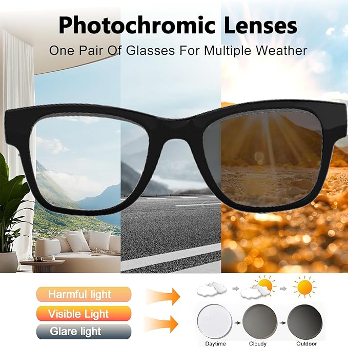 AI Translation Smart Glasses with Chat GPT for Men and Women - Real-time Translator 164 Languages, Music Playback & Hands-Free Calls for Daily Use, Travel