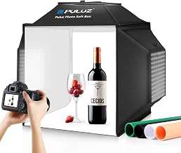 PULUZ Upgrade Light Box & Soft Box, 16"x16" Professional Shooting Tent with 480 LED Lights Photo Studio Light Box Photography with 4 Color PVC Backdrops for Jewelry and Product Photography - Image 1