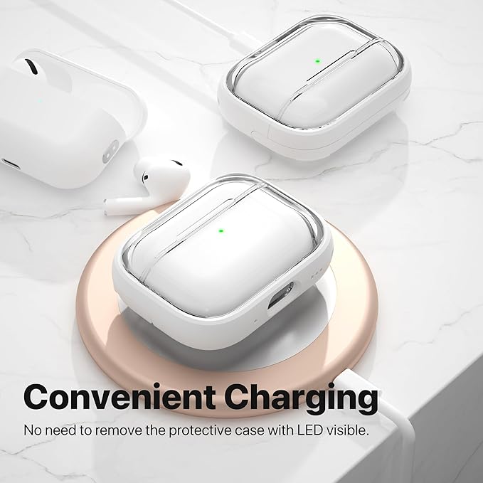 Valkit Compatible AirPods Pro Case, Clear with Lock & Cleaner Kit, Soft Shockproof Protective Case for AirPods Pro Gen 2/1