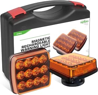 Agrieyes W02 Magnetic Flashing Lights, Wireless Strobe Lights,Amber - Image 1
